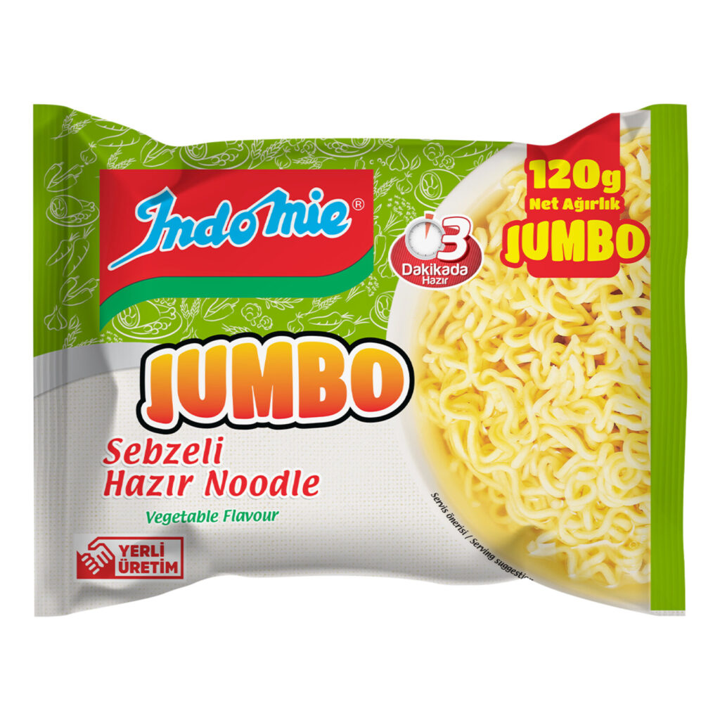 İndomie Jumbo Sebzeli Hazır Noodle 120Gr