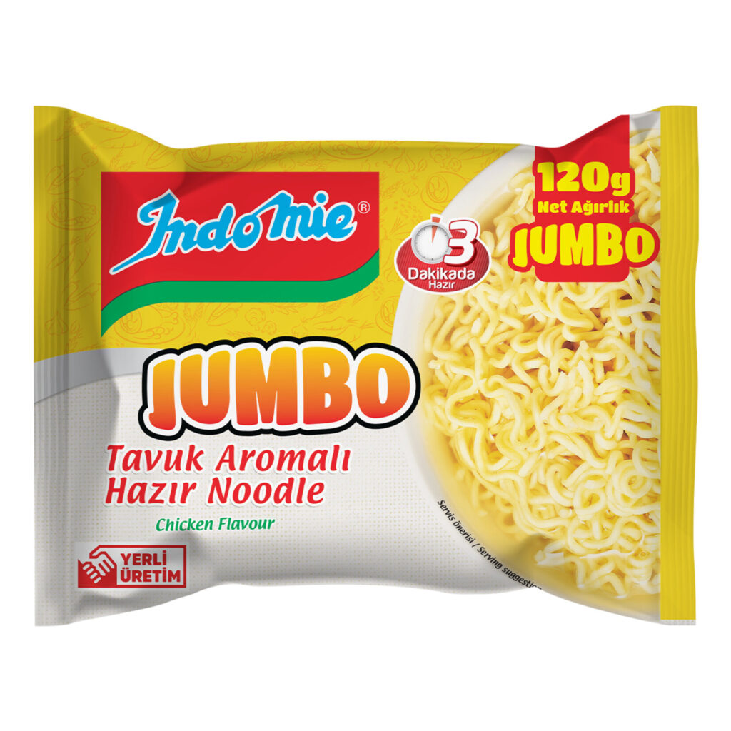 İndomie Jumbo Tavuk Hazır Noodle 120 Gr