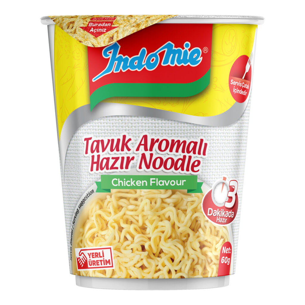 İndomie Tavuk Aromalı Hazır Bardak Noodle 60Gr