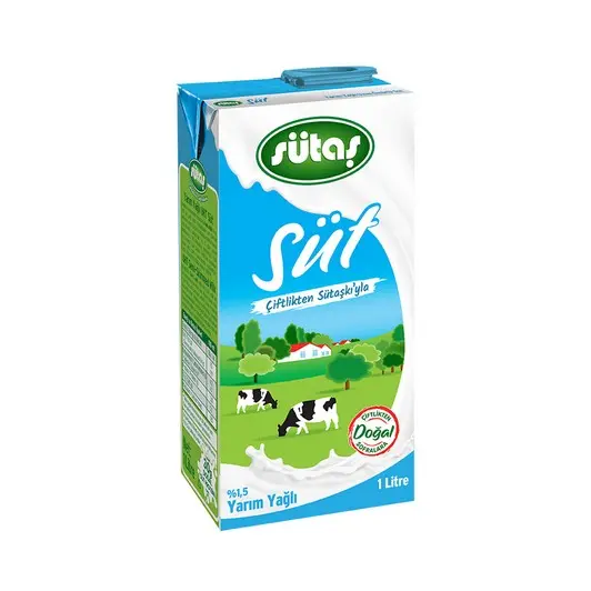 Sütaş Yarım Yağlı Süt 1 Lt