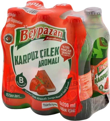 Beypazarı Karpuz Çilek Maden Suyu 6 Lı Pk.