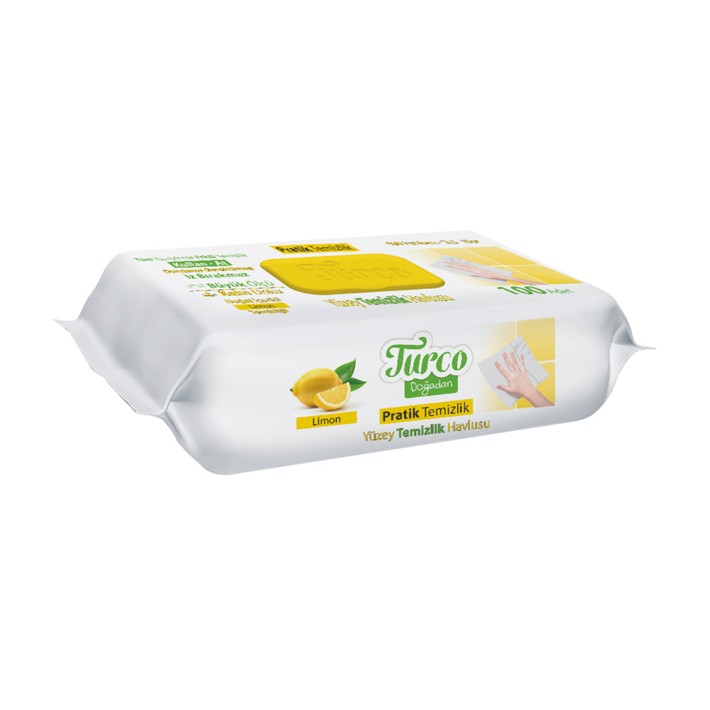 Baby Turco Yüzey temizlik Havlusu Limon 100 Lü