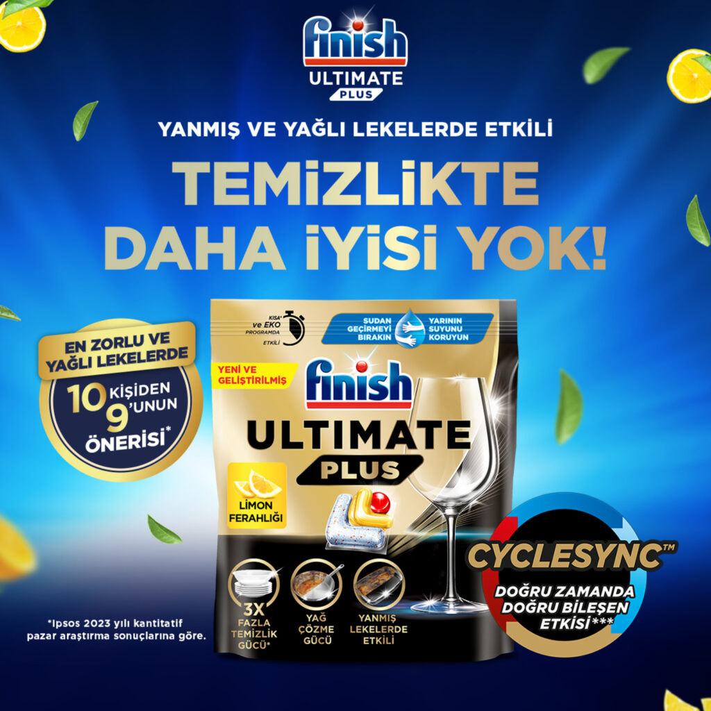 Finish Ultimate Plus Limon 40Adet