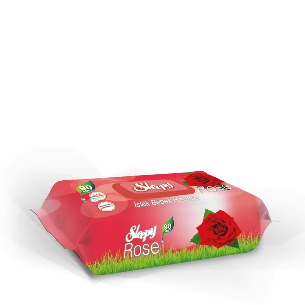 Sleepy Islak Havlu Gül 90 lı