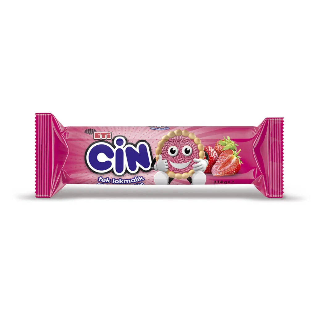 Eti Cin Lokmalık Bisküvi Çilekli 114Gr