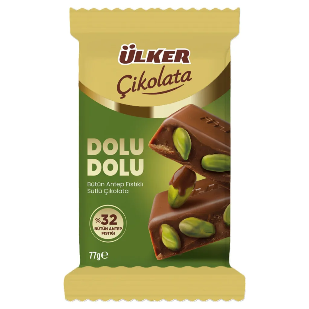 Ülker Dolu Dolu Antep Fıstıklı Çikolata 77Gr