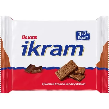 Ülker İkram Kakao Kremalı Bisküvi 3Lü 252Gr