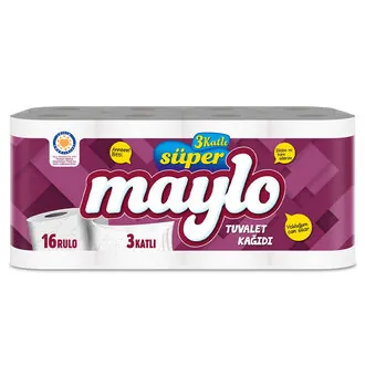 Maylo Süper Tuvalet Kağıdı 3 Katlı 16Lı