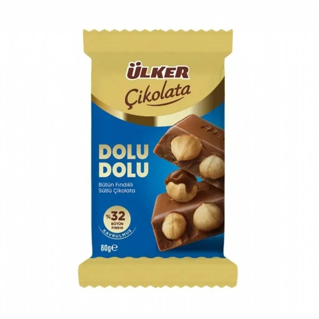 Ülker Dolu Dolu Antep Fındıklı Çikolata 80Gr