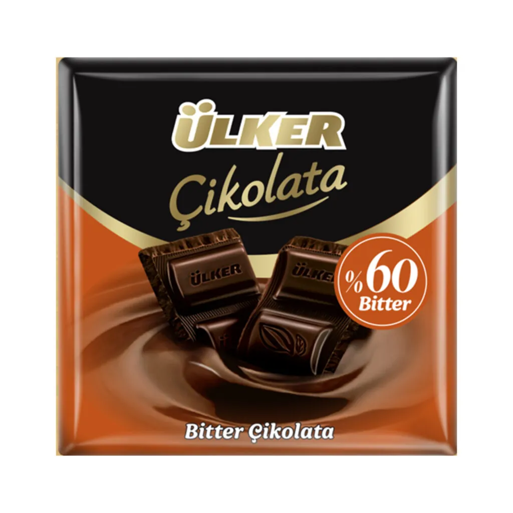 Ülker Bitter Kare Çikolata 60Gr