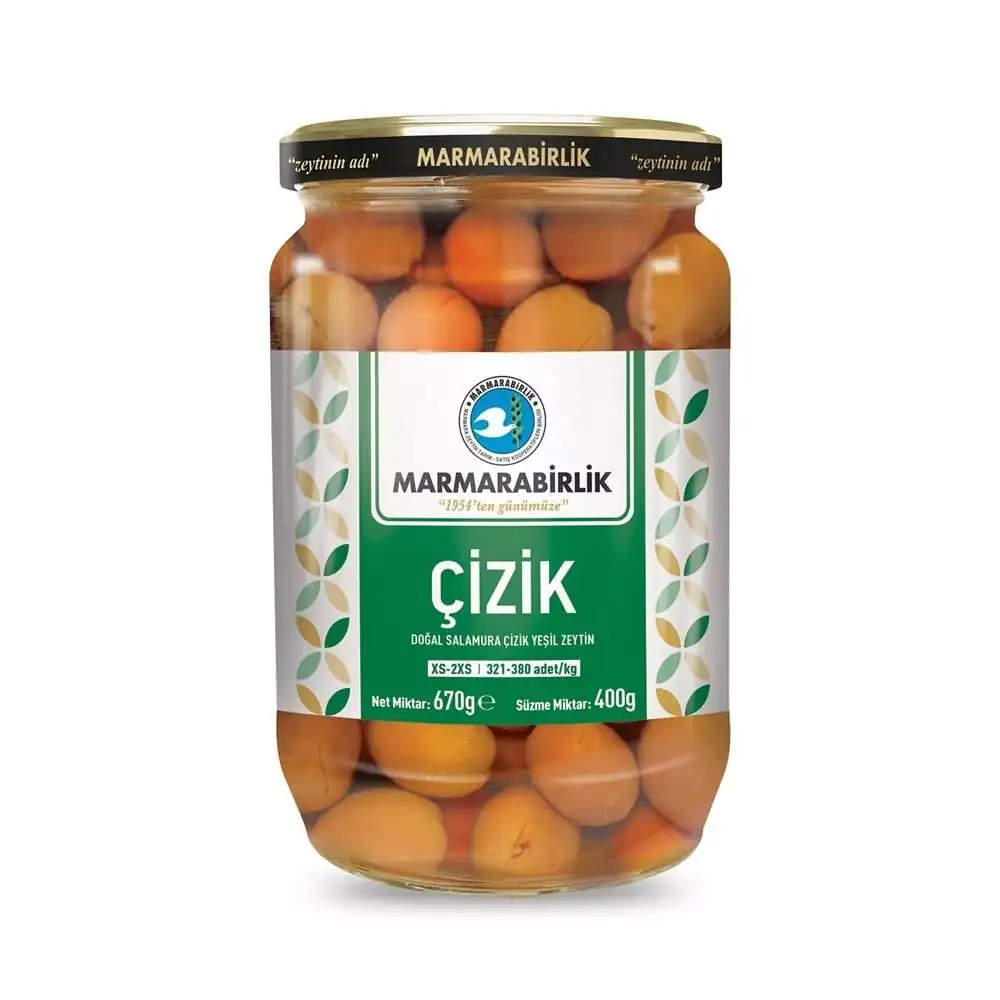 Marmarabirlik Çizik Yeşil Zeytin 670 Gr