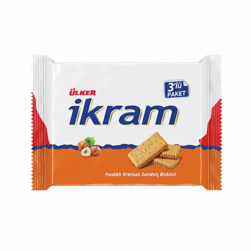 Ülker İkram Fındık Kremalı Bisküvi 3Lü 252Gr